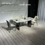 Titanium Sintered Stone Top 6-Seater Dining Table Set