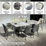 Titanium Sintered Stone Top 6-Seater Dining Table Set