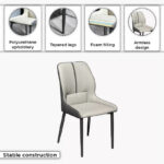 Titanium Sintered Stone Top 6-Seater Dining Table Set