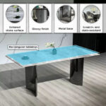 Titanium Sintered Stone Top 6-Seater Dining Table Set