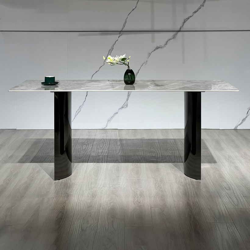 Titanium Sintered Stone Top 6-Seater Dining Table Set - Image 8