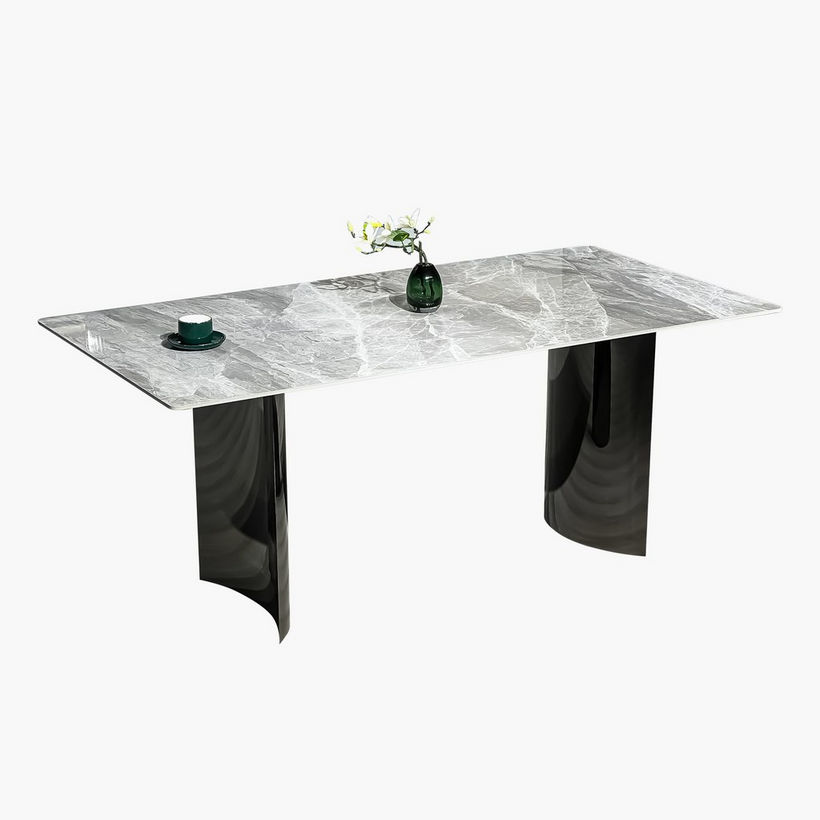 Titanium Sintered Stone Top 6-Seater Dining Table Set - Image 10
