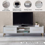 Pearl 2 Metre Sintered Stone TV Unit for TVs up to 80 inches