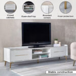 Pearl 2 Metre Sintered Stone TV Unit for TVs up to 80 inches