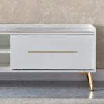 Pearl 2 Metre Sintered Stone TV Unit for TVs up to 80 inches