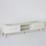 Pearl 2 Metre Sintered Stone TV Unit for TVs up to 80 inches