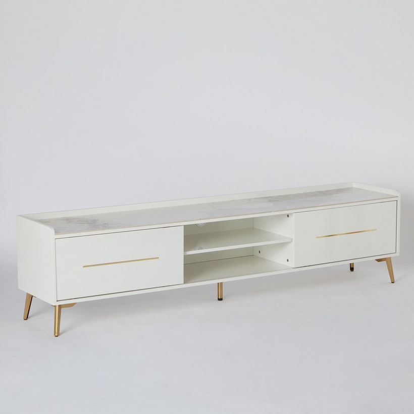 Pearl 2 Metre Sintered Stone TV Unit for TVs up to 80 inches - Image 14