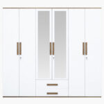 Whitefield 6-Door Wardrobe with Mirror