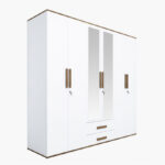 Whitefield 6-Door Wardrobe with Mirror