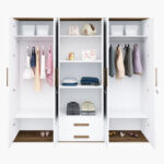Whitefield 6-Door Wardrobe with Mirror