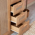 Java 3-Door Wardrobe with 3 Drawers and Mirror
