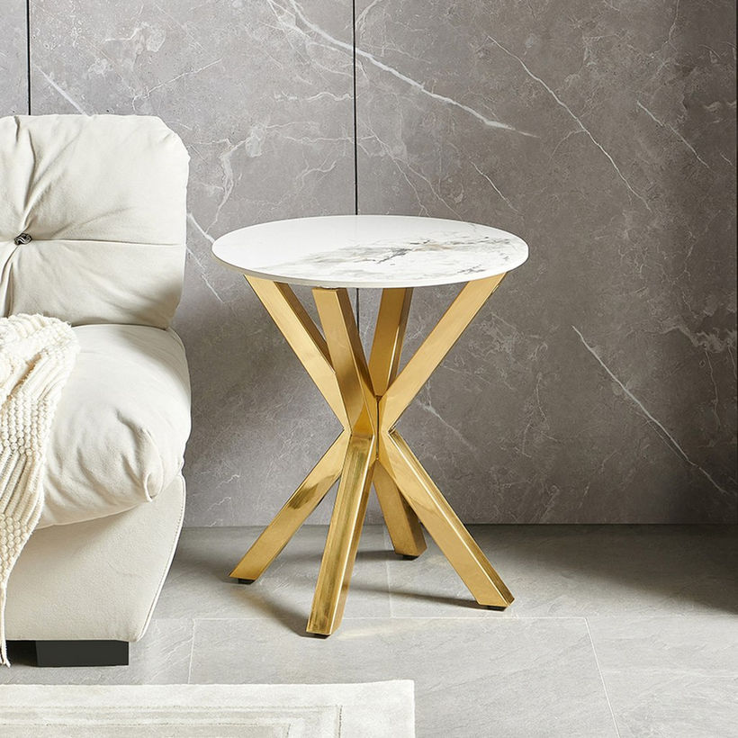 Welwick Sintered Stone Top End Table - Image 3