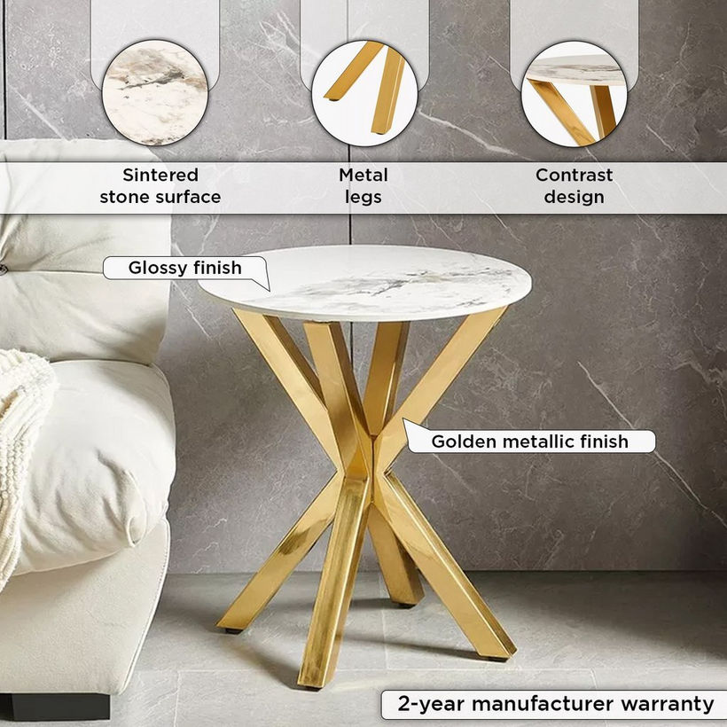 Welwick Sintered Stone Top End Table - Image 6