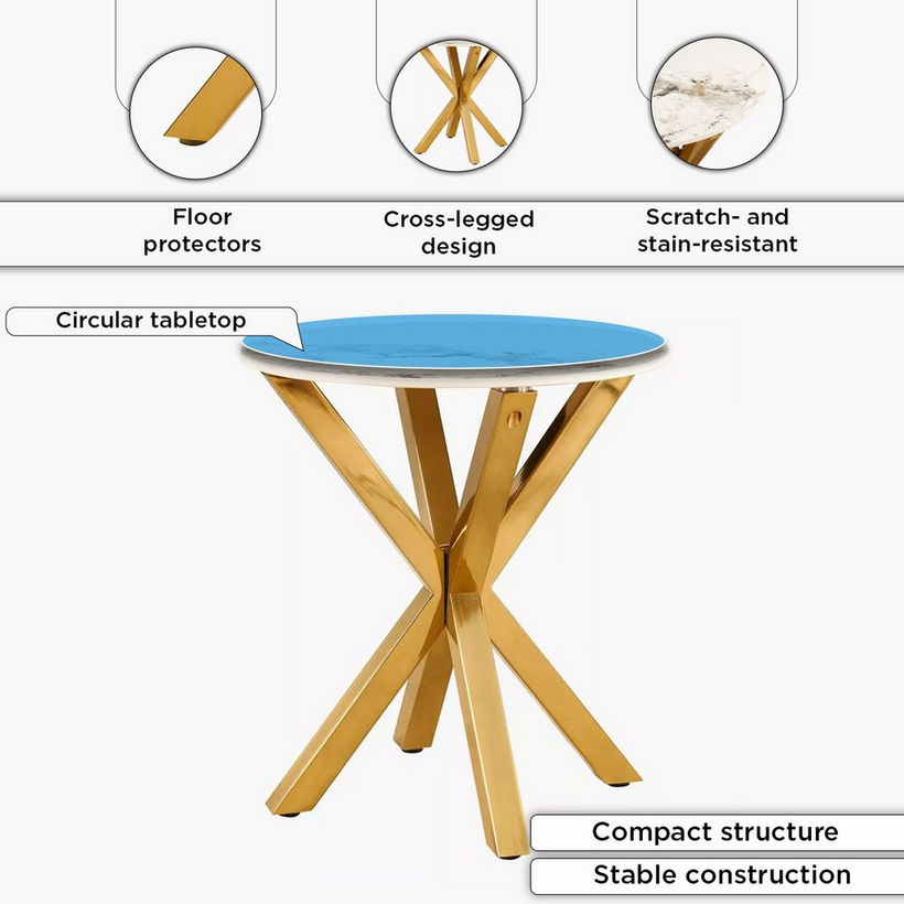 Welwick Sintered Stone Top End Table - Image 7