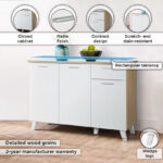 Alford Tile Top 3Door+1Drawer Sideboard/Kitchen Cabinet
