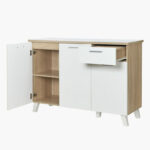 Alford Tile Top 3Door+1Drawer Sideboard/Kitchen Cabinet