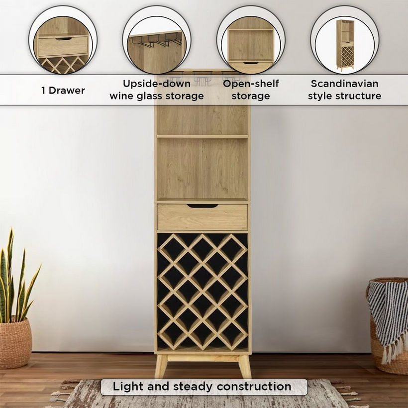 Nordic Tall Bar Cabinet - Image 6