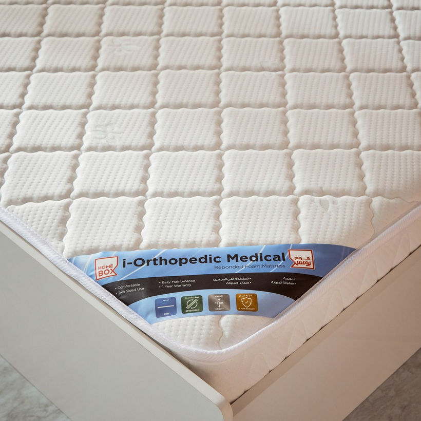 SleepEase iOrthopedic Medical Extra Firm Rebonded Foam Single Mattress - 90x190x15 cm - Image 8