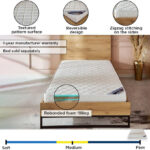 SleepEase iOrthopedic Medical Extra Firm Rebonded Foam Queen Mattress - 160x200x15 cm