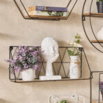 Sera Foldable Metal Wall Shelf with MDF Board - 48x13x20 cm