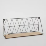 Sera Foldable Metal Wall Shelf with MDF Board - 48x13x20 cm