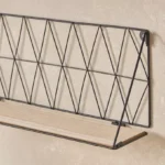 Sera Foldable Metal Wall Shelf with MDF Board - 48x13x20 cm