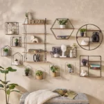 Sera Foldable Metal Wall Shelf with MDF Board - 48x13x20 cm