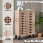 Belford 12-Pair Shoe Cabinet with 2 Doors