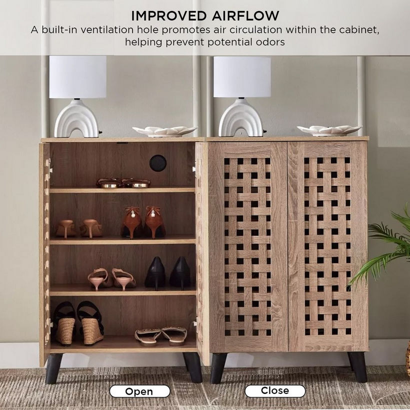 Belford 12-Pair Shoe Cabinet with 2 Doors - Image 7