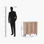 Belford 16-Pair Shoe Cabinet with 3 Doors