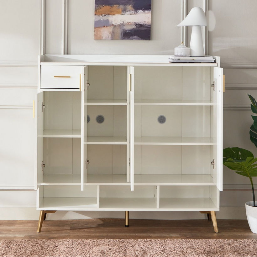Pearl 22-Pair Sintered Stone Shoe Cabinet with 4 Doors and 1 Drawer - Image 6