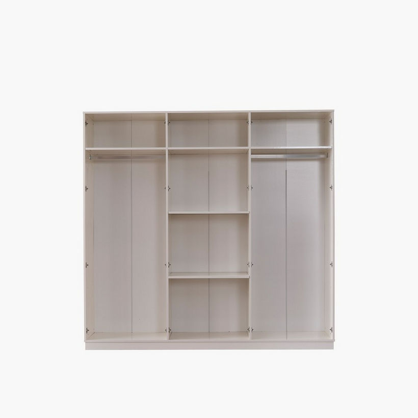 Elizabeth 6-Door Wardrobe with 2 Mirrors - Image 8