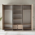 Luxembourg 6-Door Wardrobe with 2 Drawers and 2 Mirrors