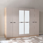 Movo Madrid 6-Door Wardrobe with Mirror