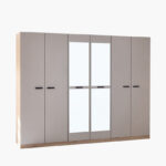 Movo Madrid 6-Door Wardrobe with Mirror