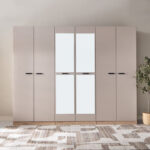 Movo Madrid 6-Door Wardrobe with Mirror