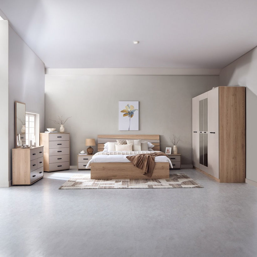 Movo Madrid 6-Door Wardrobe with Mirror - Image 13