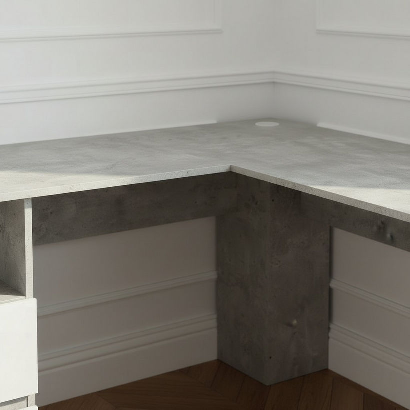 Alford Patara Corner Study Desk with 2 Drawers - Image 4