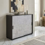 Capri 24-Pair Sliding Door Shoe Cabinet