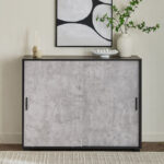 Capri 24-Pair Sliding Door Shoe Cabinet