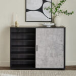 Capri 24-Pair Sliding Door Shoe Cabinet