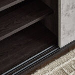 Capri 24-Pair Sliding Door Shoe Cabinet