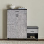 Capri 15-Pair Shoe Cabinet with Bench and Cushion