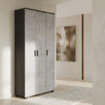 Capri 44-Pair Tall Shoe Cabinet with 3 Doors