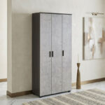 Capri 44-Pair Tall Shoe Cabinet with 3 Doors