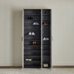 Capri 44-Pair Tall Shoe Cabinet with 3 Doors