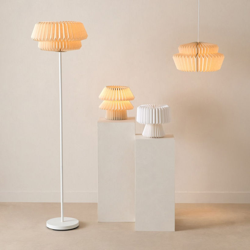 Tasha Table Lamp with Paper Shade - 25x25 cm - Image 5