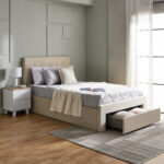 Movo Oakland Neo Upholstered Twin Bed with Drawer - 120x200 cm