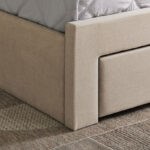 Movo Oakland Neo Upholstered Twin Bed with Drawer - 120x200 cm