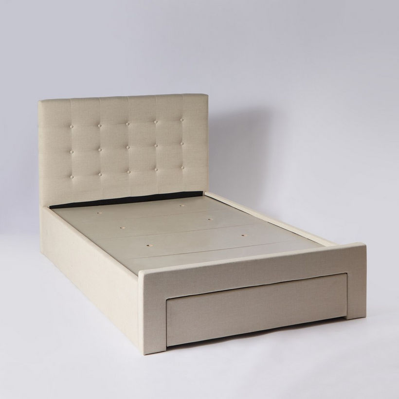 Movo Oakland Neo Upholstered Twin Bed with Drawer - 120x200 cm - Image 12